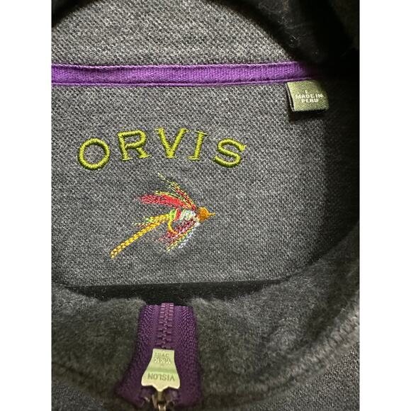 Orvis Gray Pima Cotten Pullover Large Sweater - Picture 2 of 9